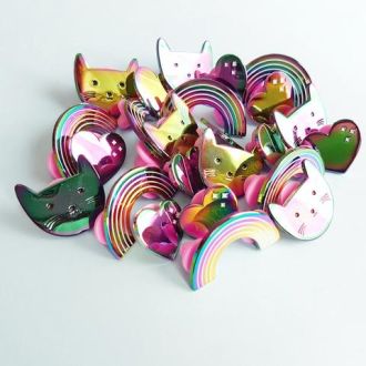 Rainbow Plated Pin Badges